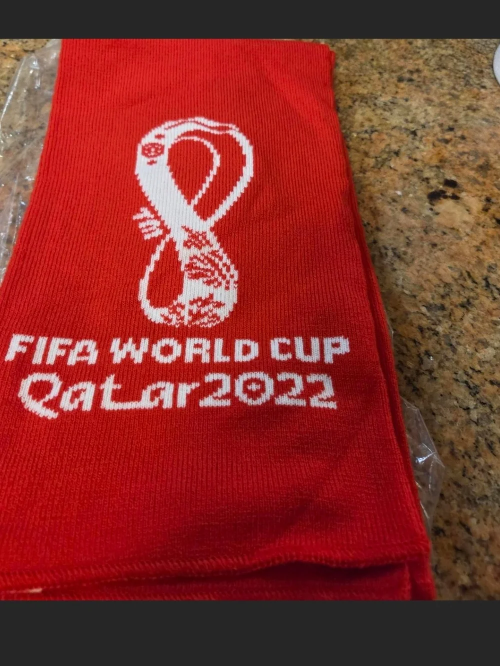 FIFA World Cup Qatar 2022 Red Knit Scarf
